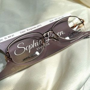 NWT Sophia Loren Burgundy Eyeglass Frames